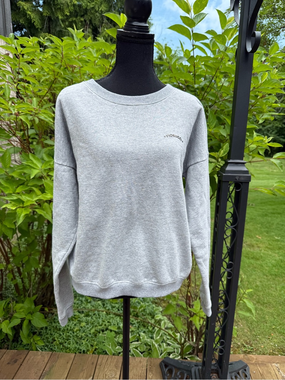 FIORUCCI Light Gray Crewneck S Sweatshirt with Subtle Chest Logo